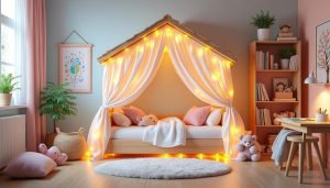 Lire la suite à propos de l’article Fabriquer un ciel de lit cabane pour une chambre d’enfant